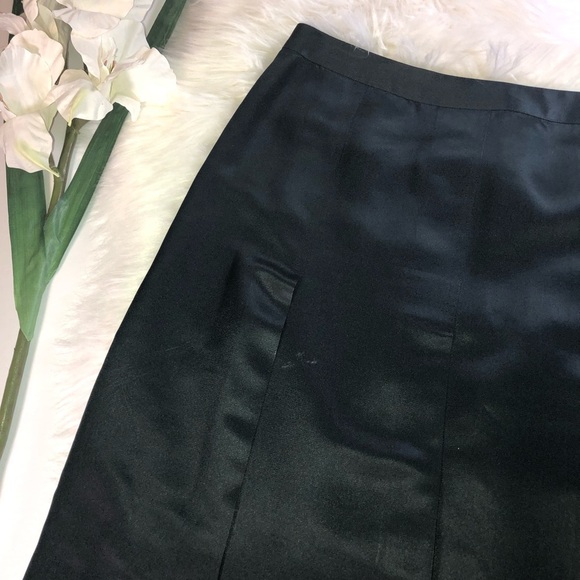 ❤️5/$25 The Limited Black Silk Skirt knee length - Picture 5 of 7